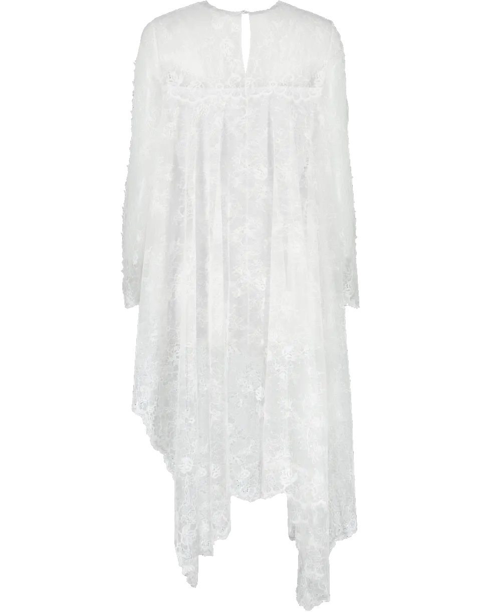 Lace Asymmetrical Embroidered Blouse