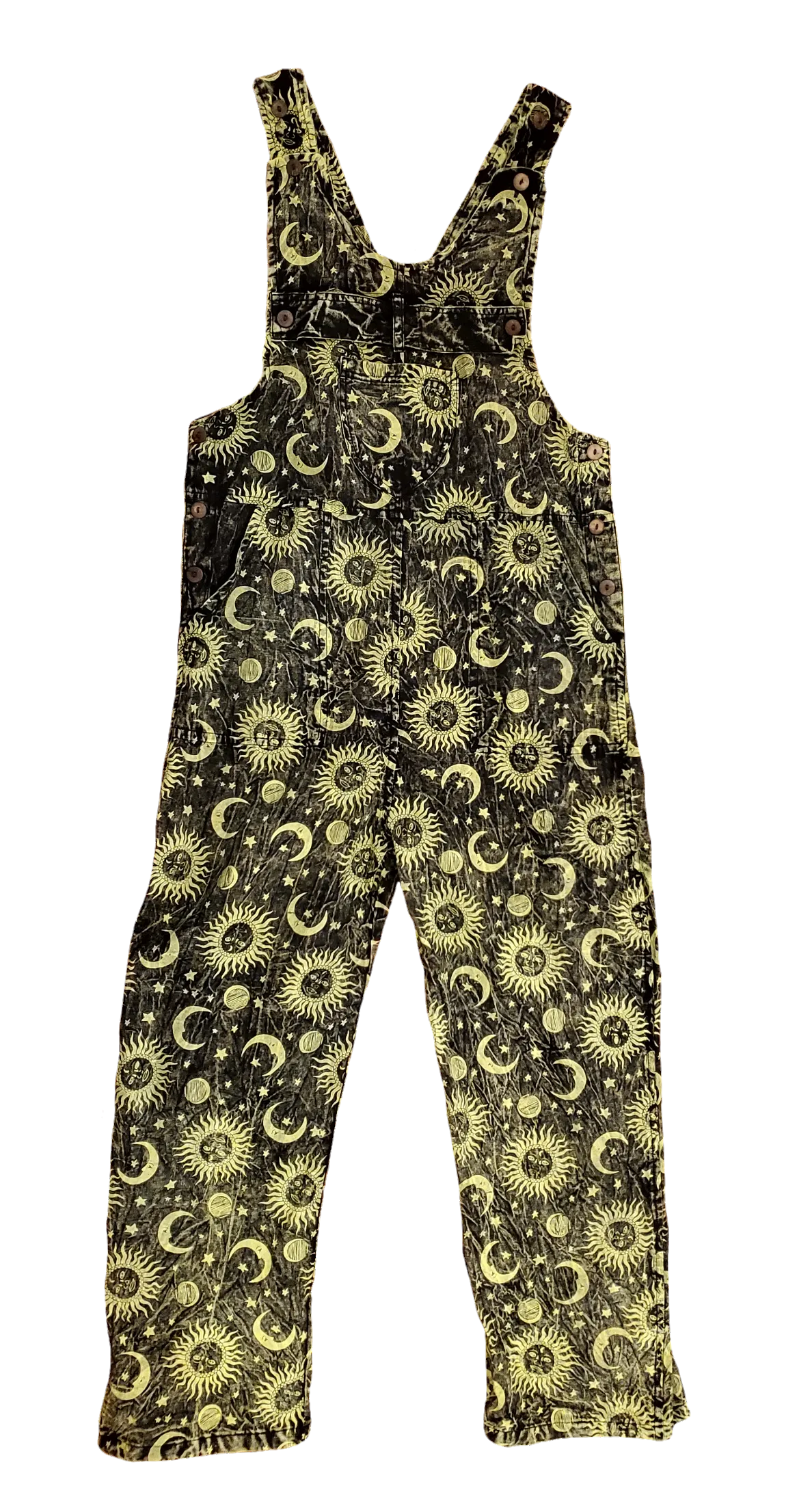 Neon Green Wash Celestial Jumpsuit
