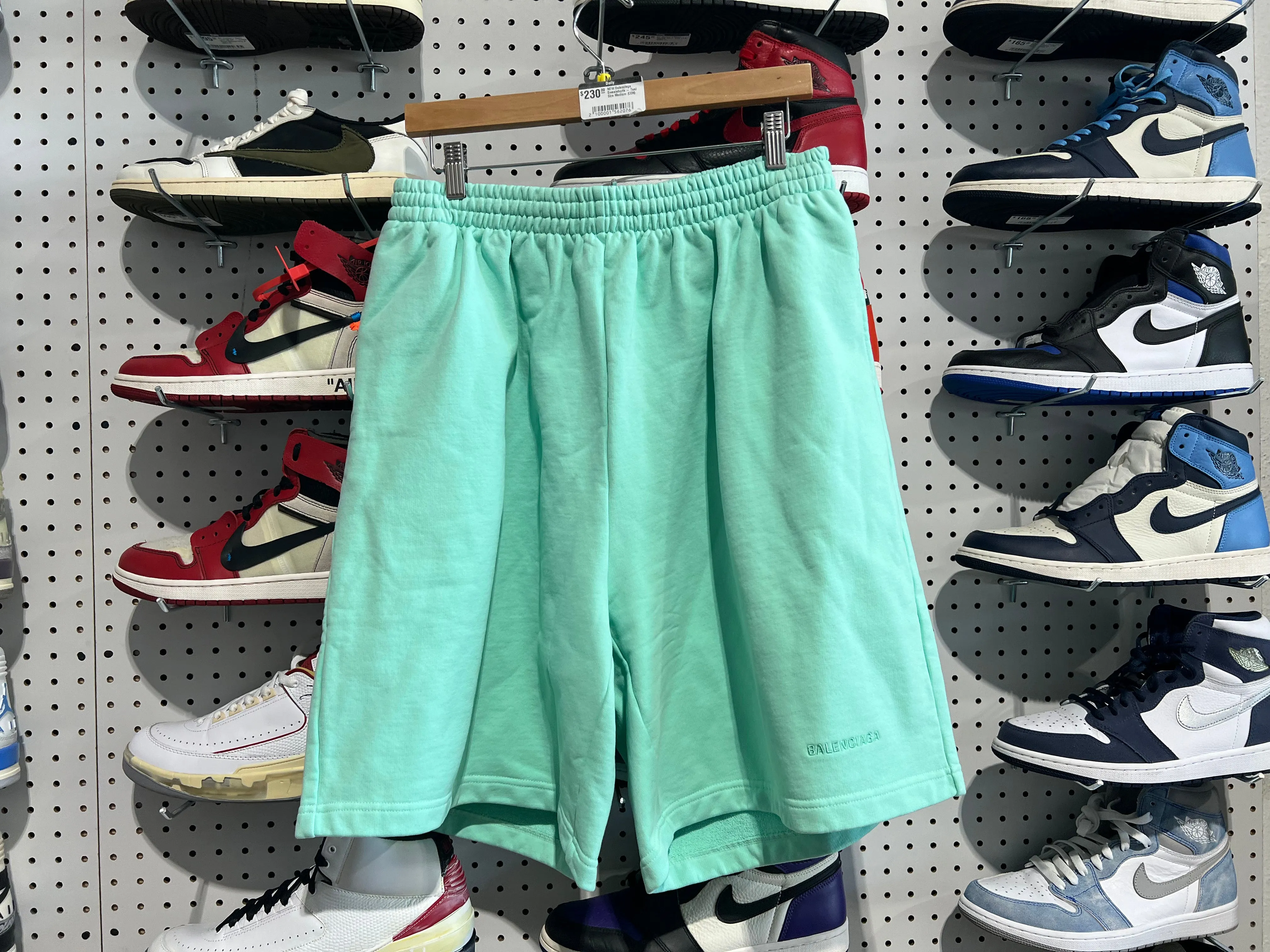 NEW Balenciaga Sweatshorts - Teal Size Medium