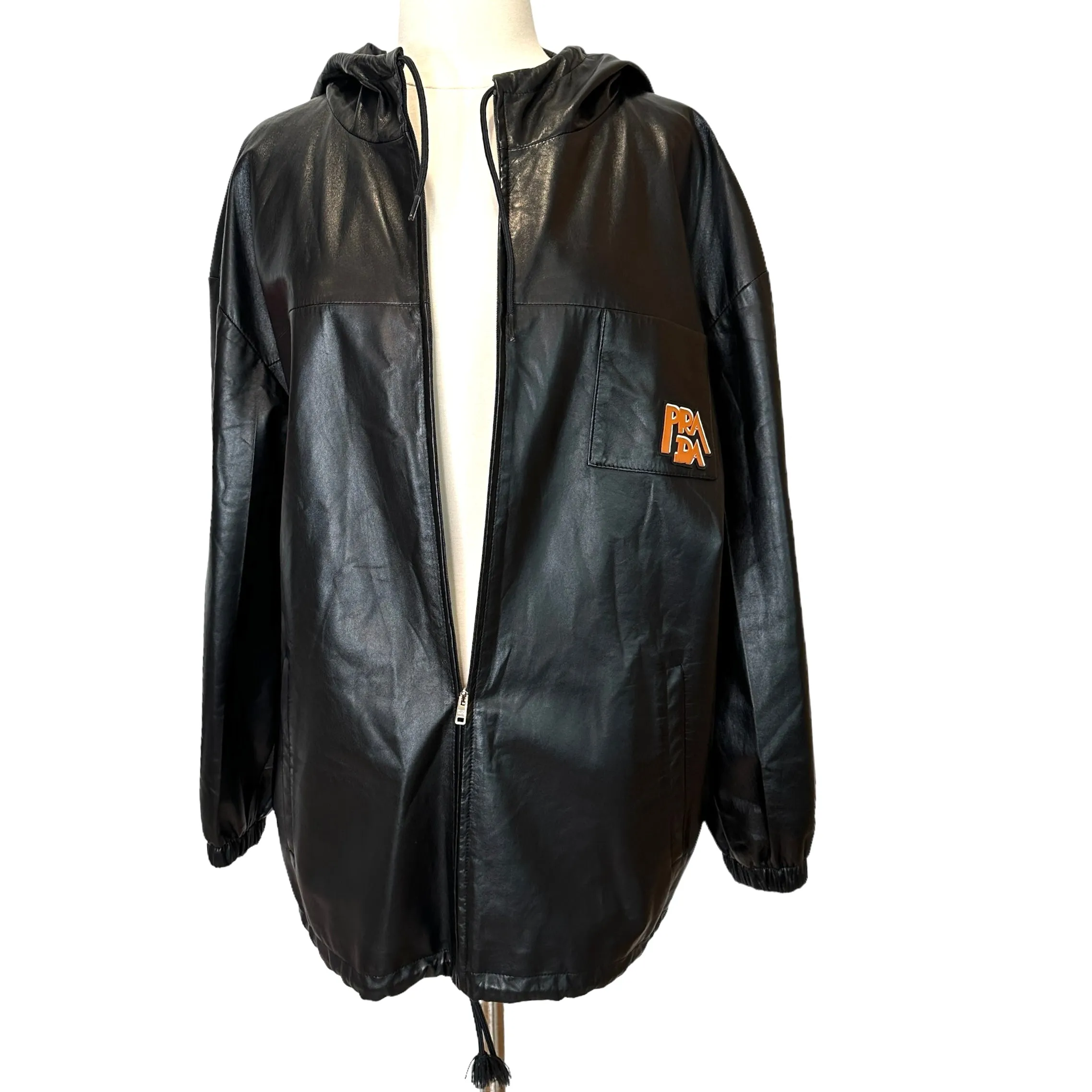 Oversized Leather Coat - S