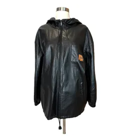 Oversized Leather Coat - S