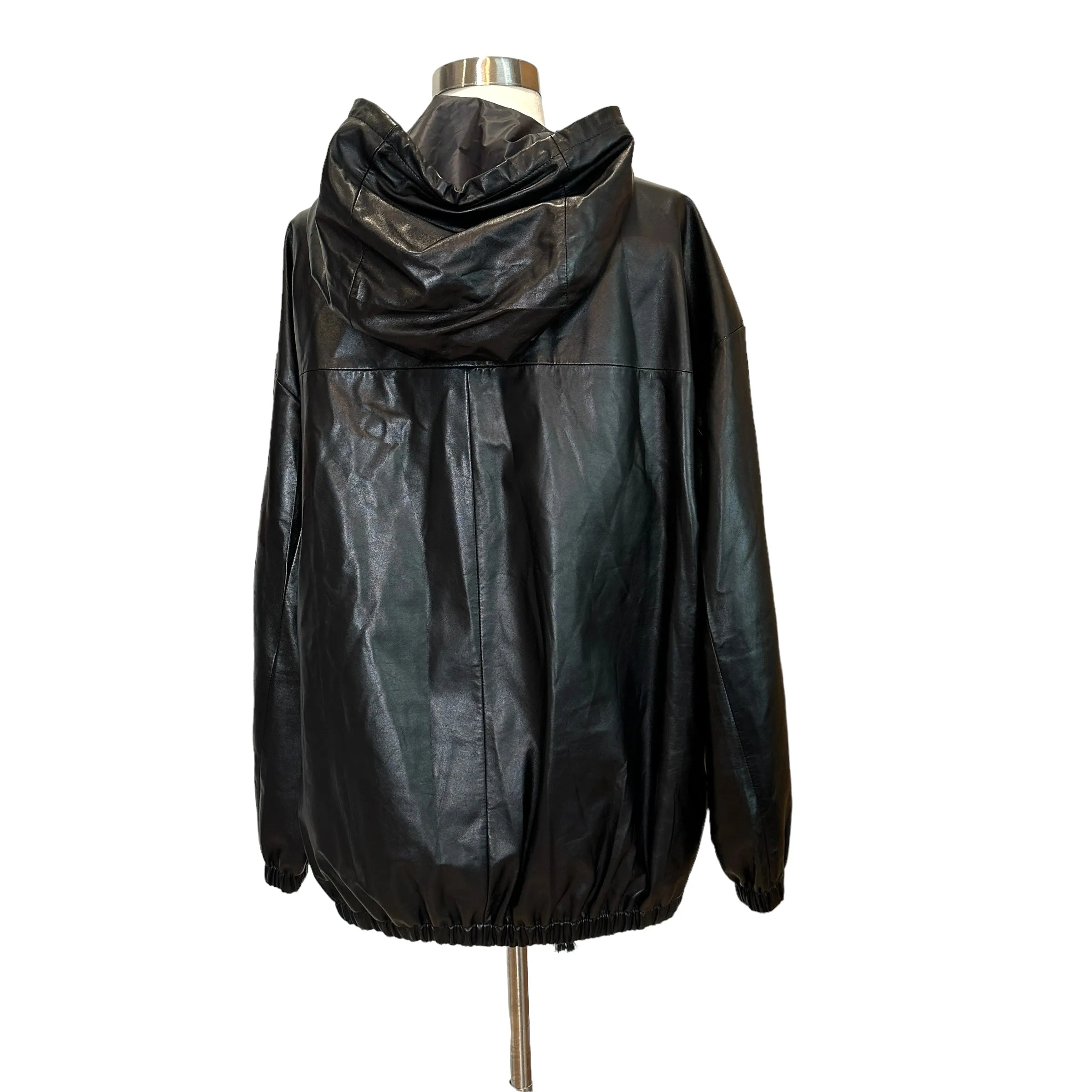 Oversized Leather Coat - S