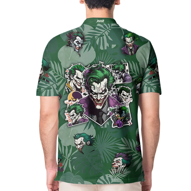 Palm Tree The Joker Smiling Teeth Polo Shirt