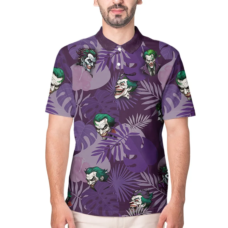 Palm Tree The Joker Smiling Teeth Polo Shirt