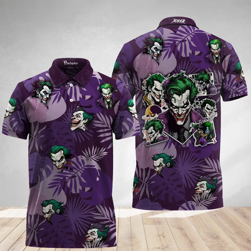 Palm Tree The Joker Smiling Teeth Polo Shirt
