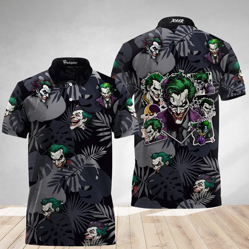 Palm Tree The Joker Smiling Teeth Polo Shirt