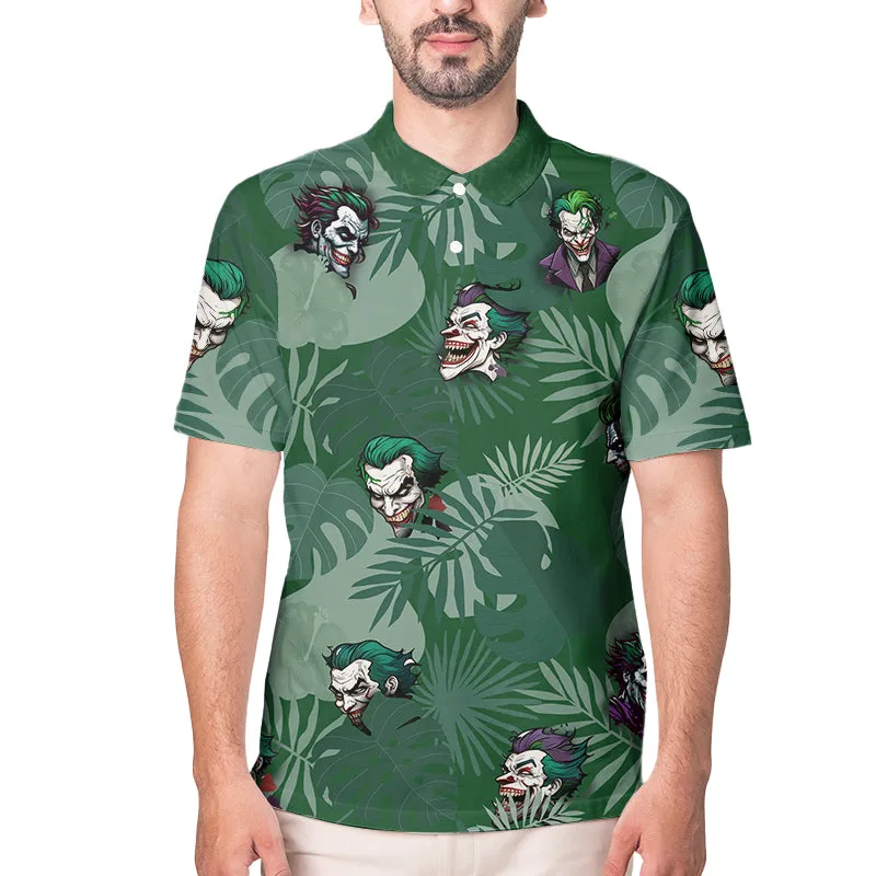 Palm Tree The Joker Smiling Teeth Polo Shirt