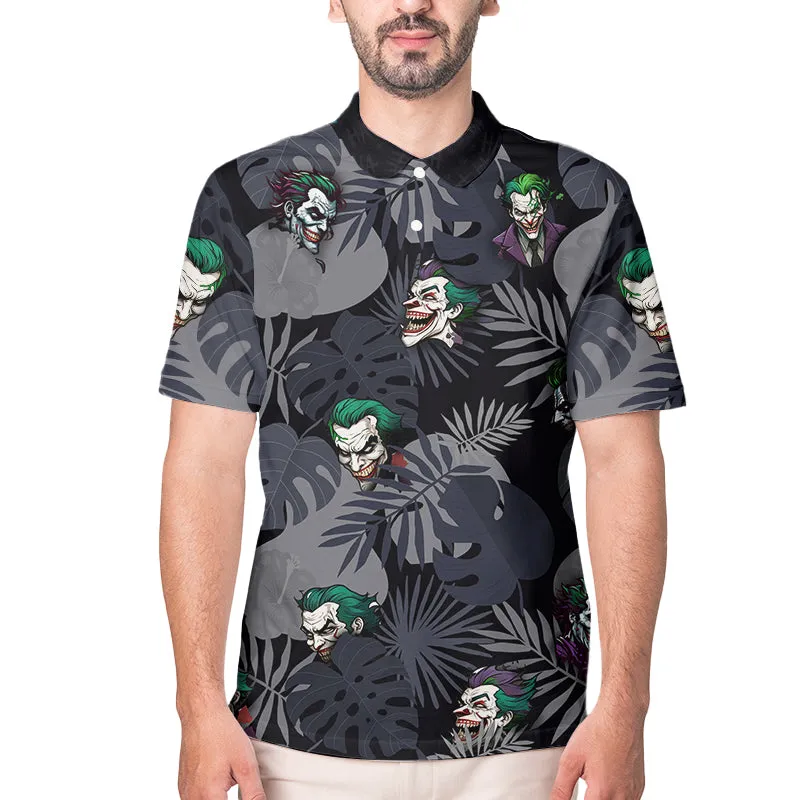 Palm Tree The Joker Smiling Teeth Polo Shirt