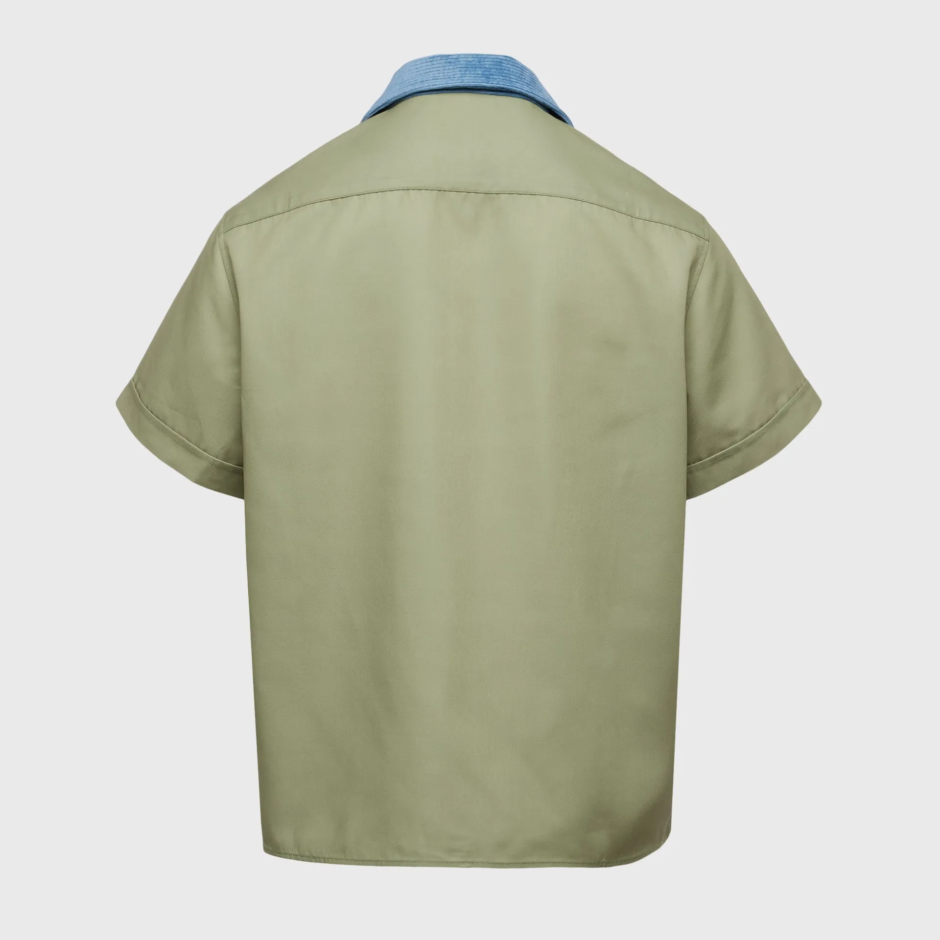 Paneled Corduroy Shirt Sage
