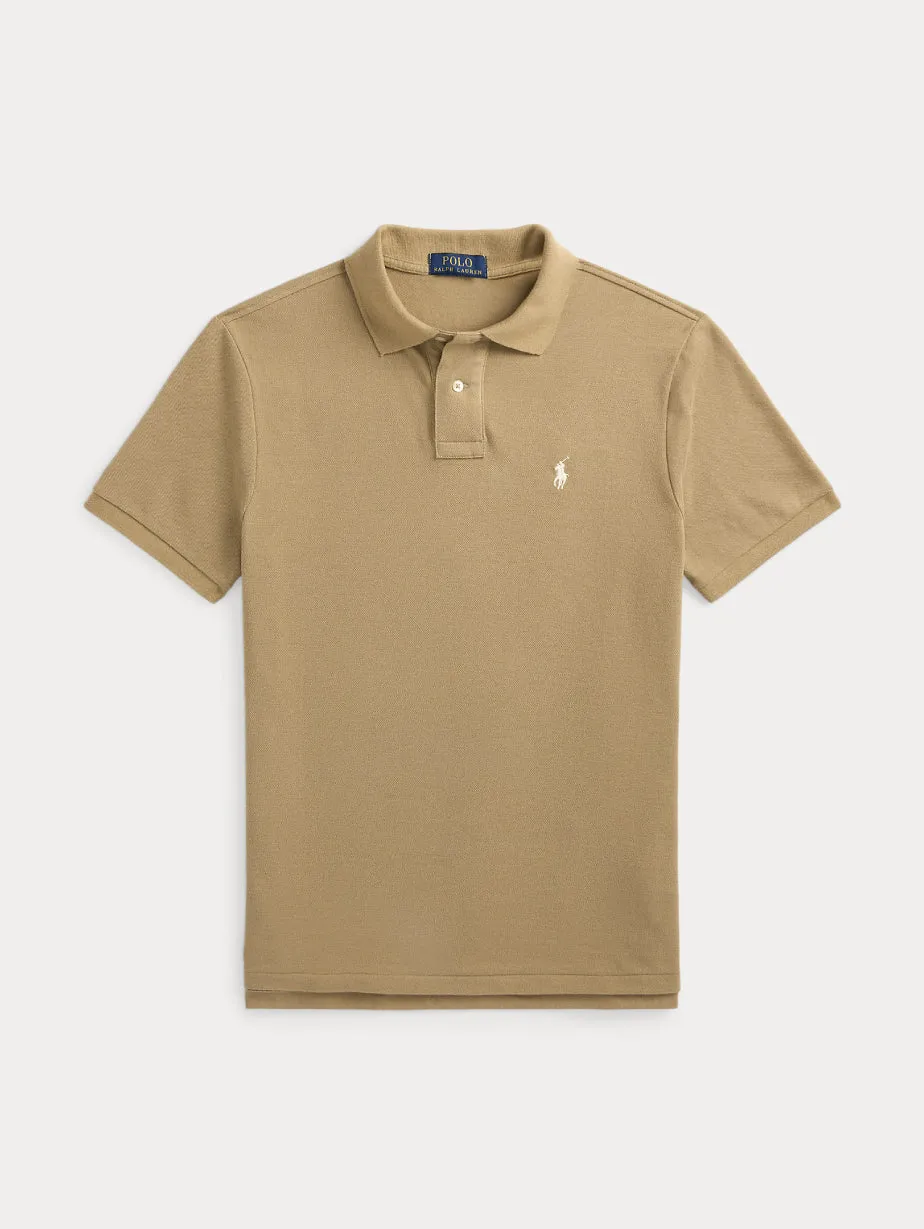 Polo Slim Fit in Cotone Beige