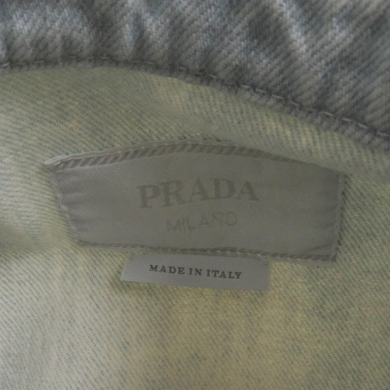 PRADA Denim Jacket GEC067 Main: 100% cotton leather, part: calf leather White type mens XXL Used