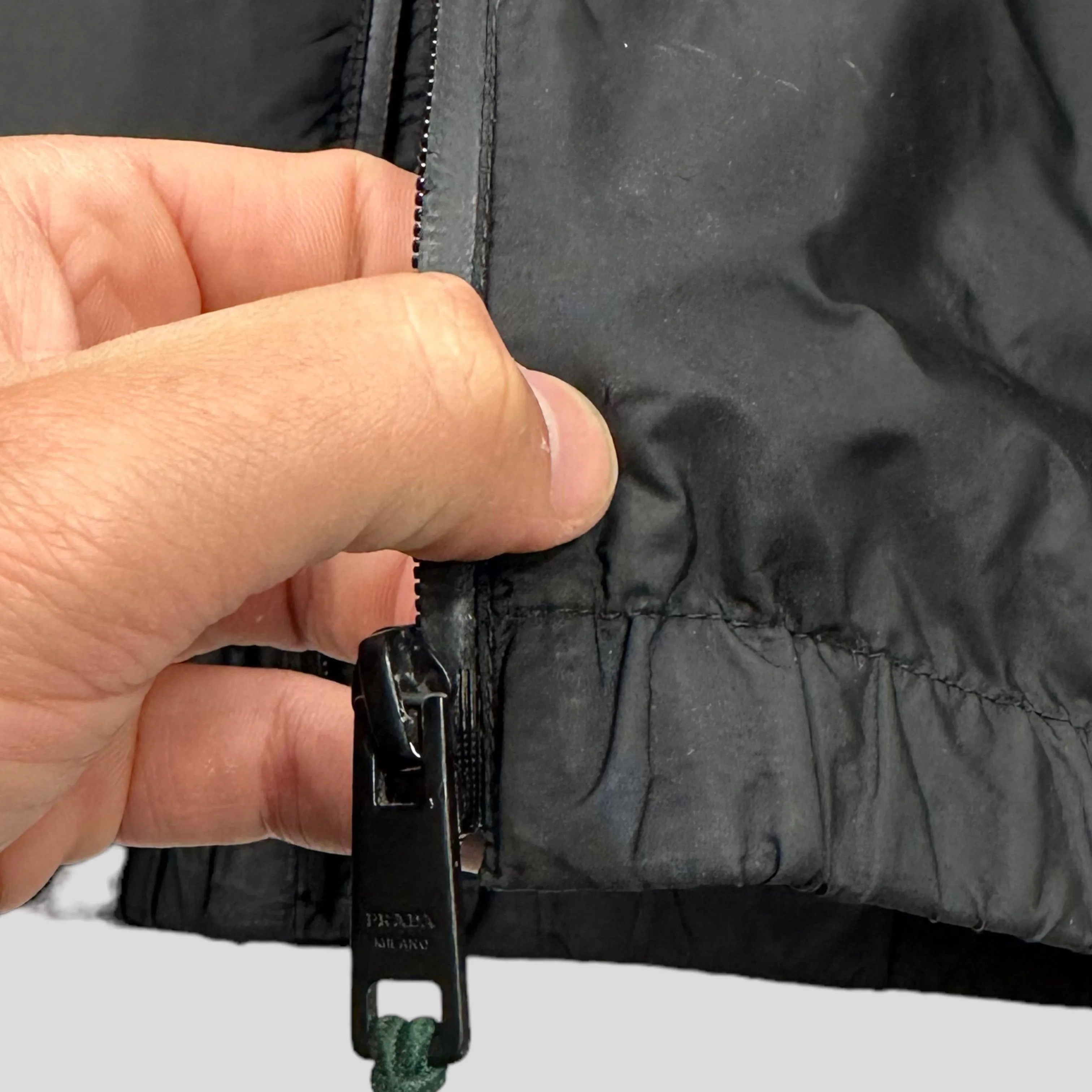 Prada Milano 2017 Rubber Logo Laminated K-way Windbreaker - L