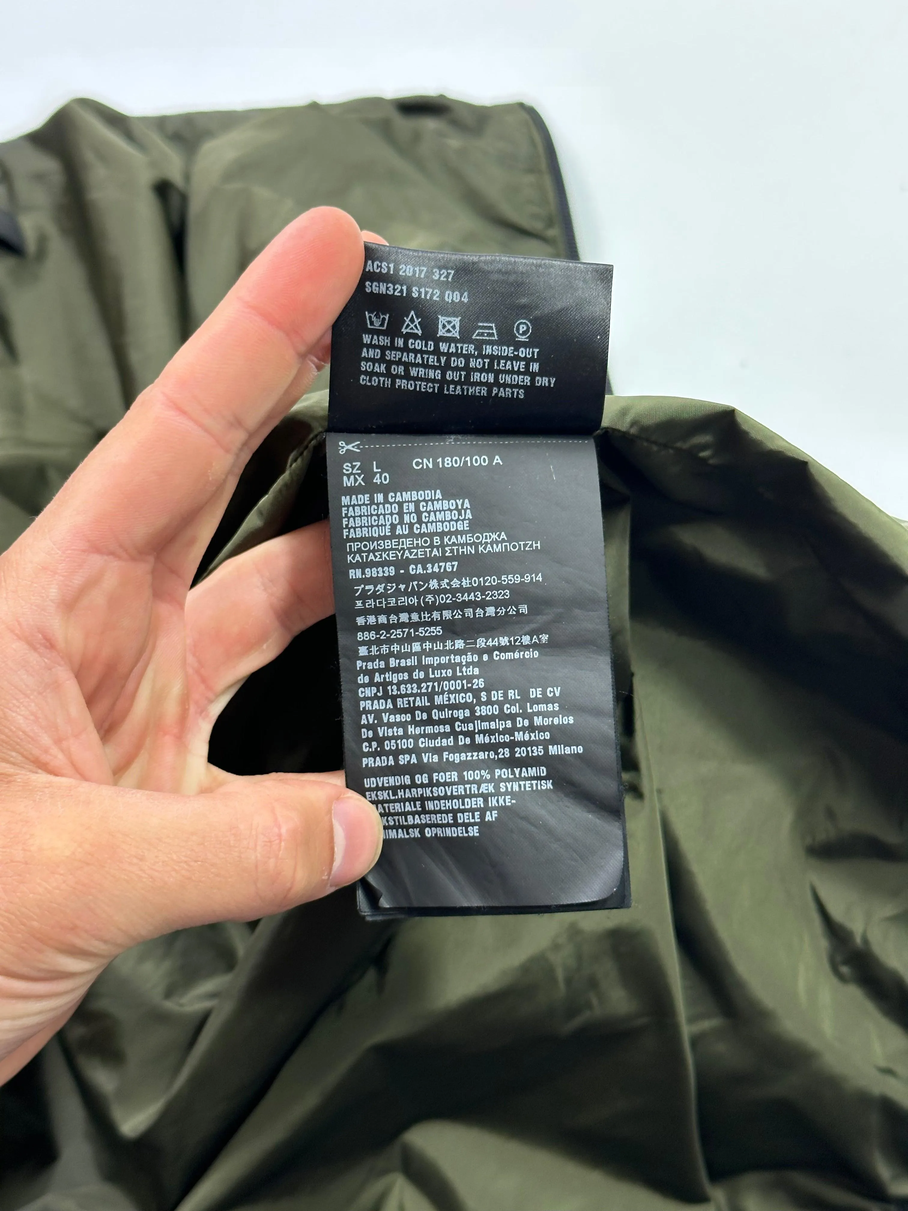 Prada Milano 2017 Rubber Logo Laminated K-way Windbreaker - L