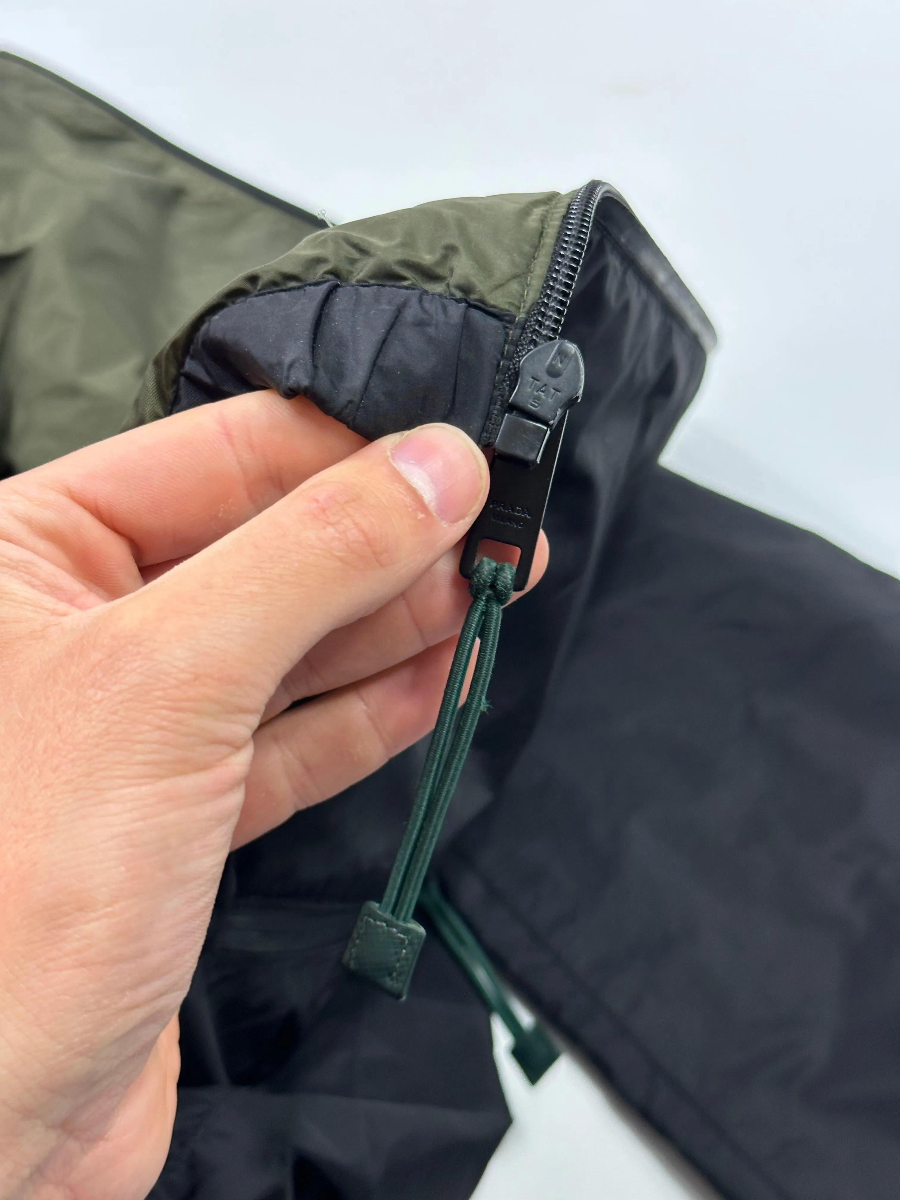 Prada Milano 2017 Rubber Logo Laminated K-way Windbreaker - L