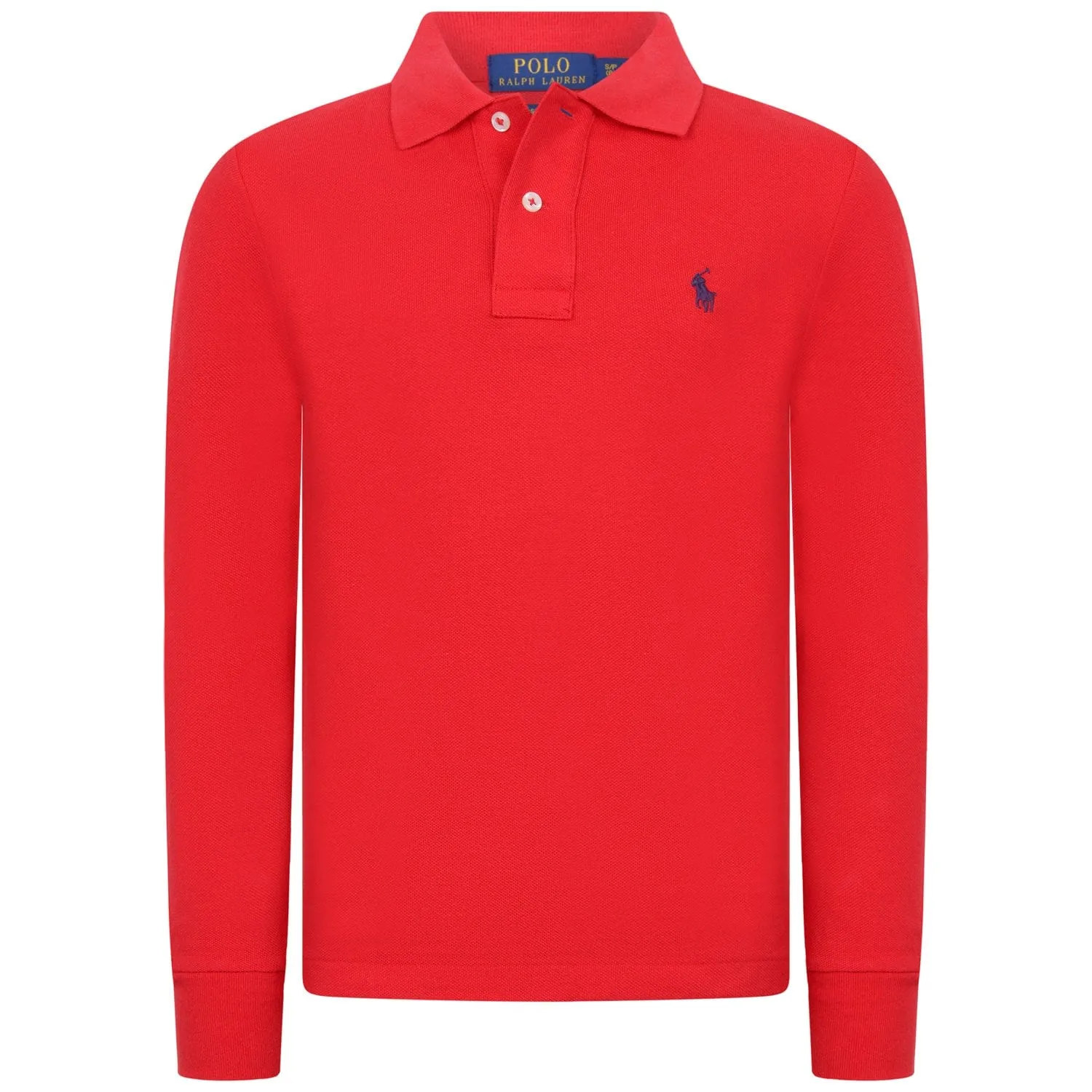Ralph Lauren Boys Red Cotton Slim Fit Polo Top