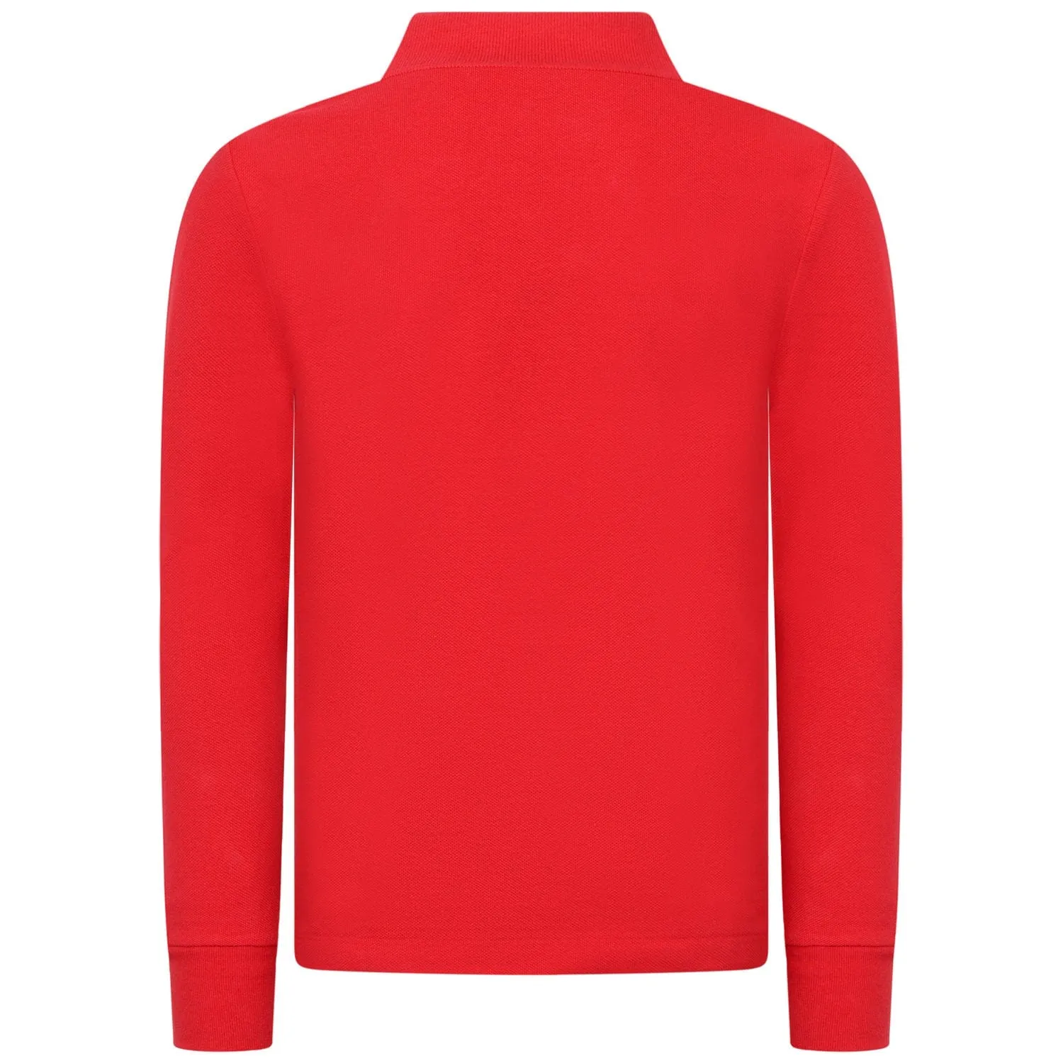 Ralph Lauren Boys Red Cotton Slim Fit Polo Top