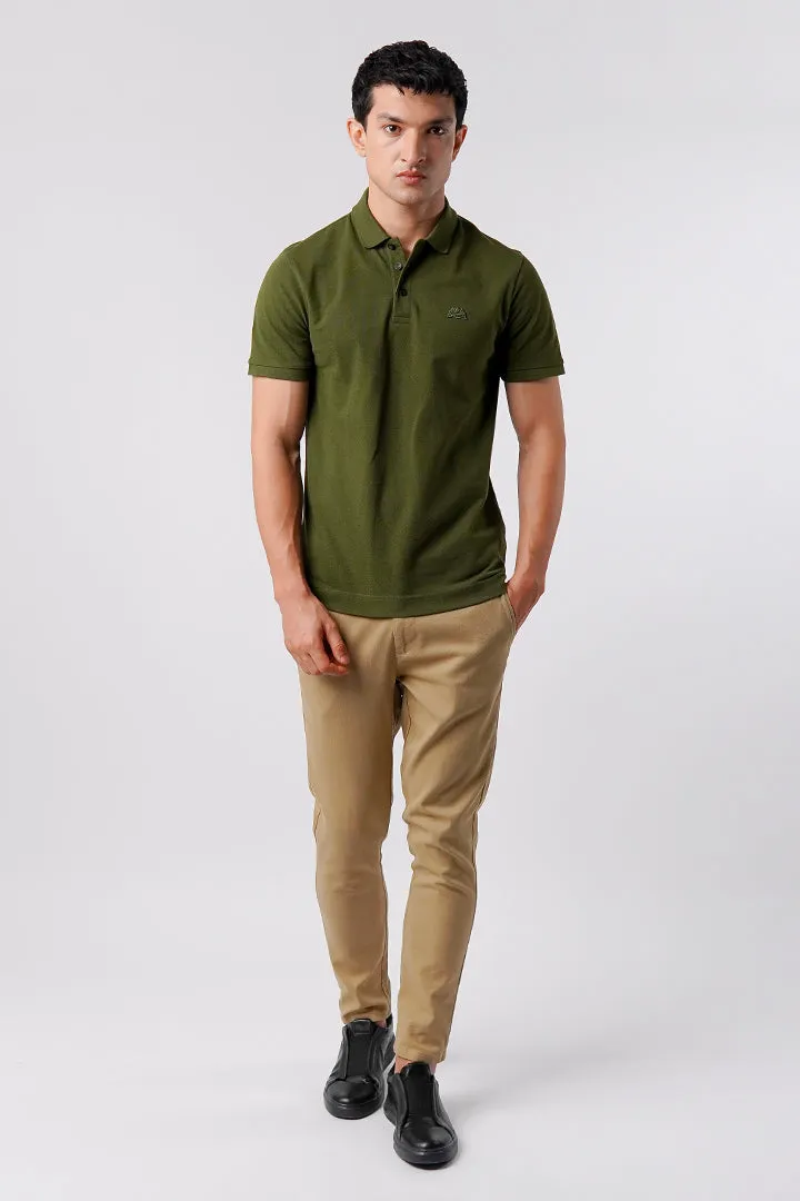 Regular Fit Polo Shirt - Olive Green