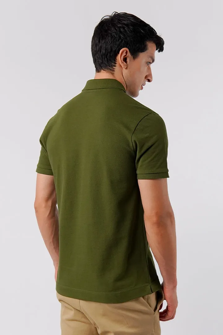 Regular Fit Polo Shirt - Olive Green