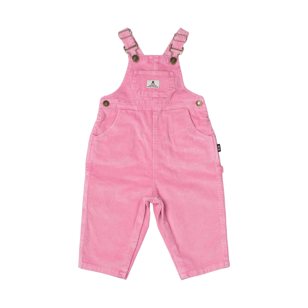 Rock Your Baby Pale Pink Cord Baby Overalls