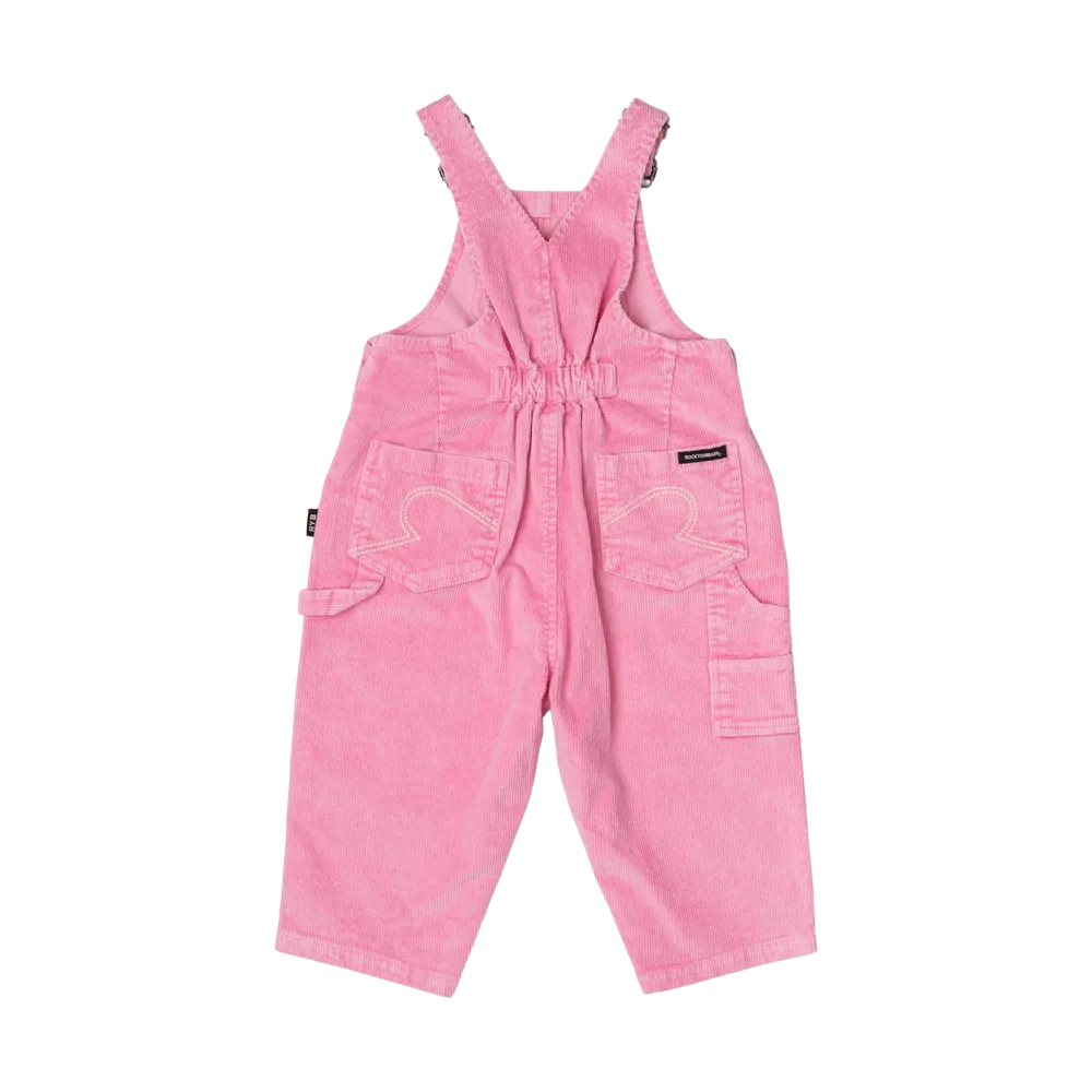 Rock Your Baby Pale Pink Cord Baby Overalls
