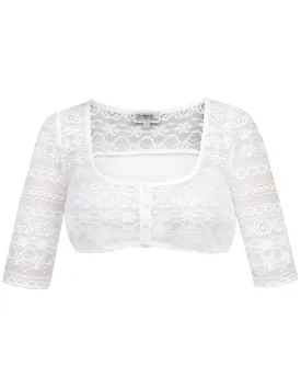 Scoop Neck Lace Dirndl Blouse