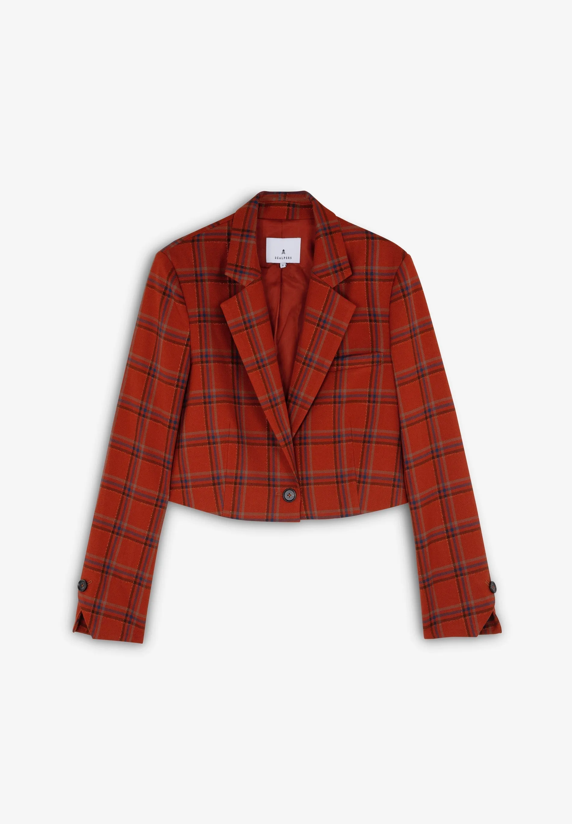 SHORT CHECKED BLAZER