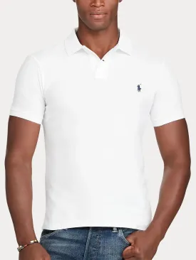 SLIM FIT MESH PIQUE Hvit