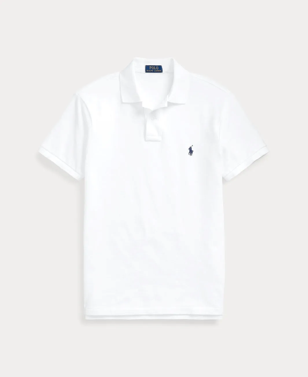 SLIM FIT MESH PIQUE Hvit