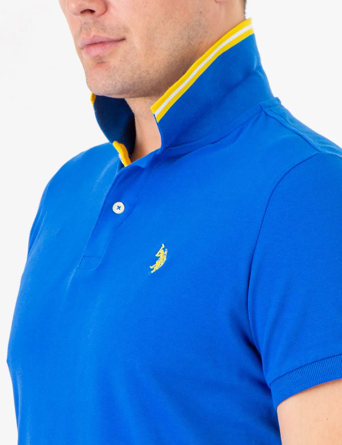 SLIM FIT STRETCH PIQUE SOLID POLO SHIRT