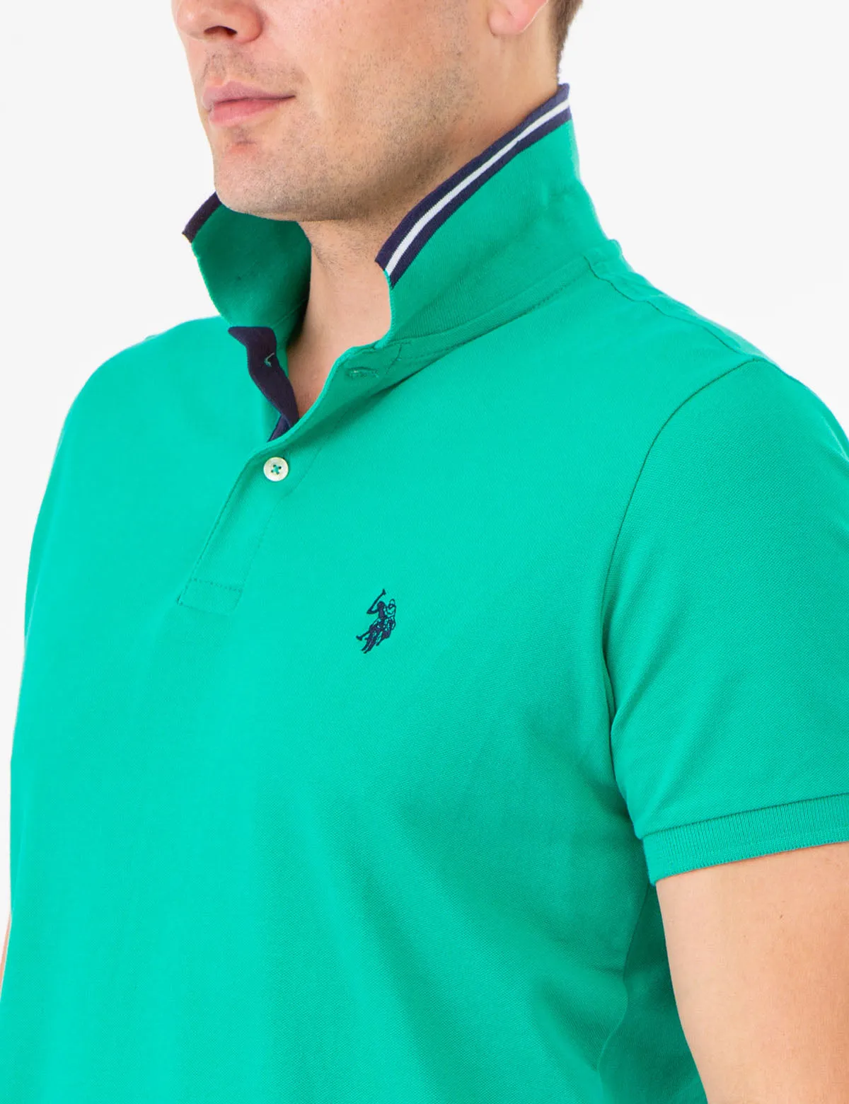 SLIM FIT STRETCH PIQUE SOLID POLO SHIRT