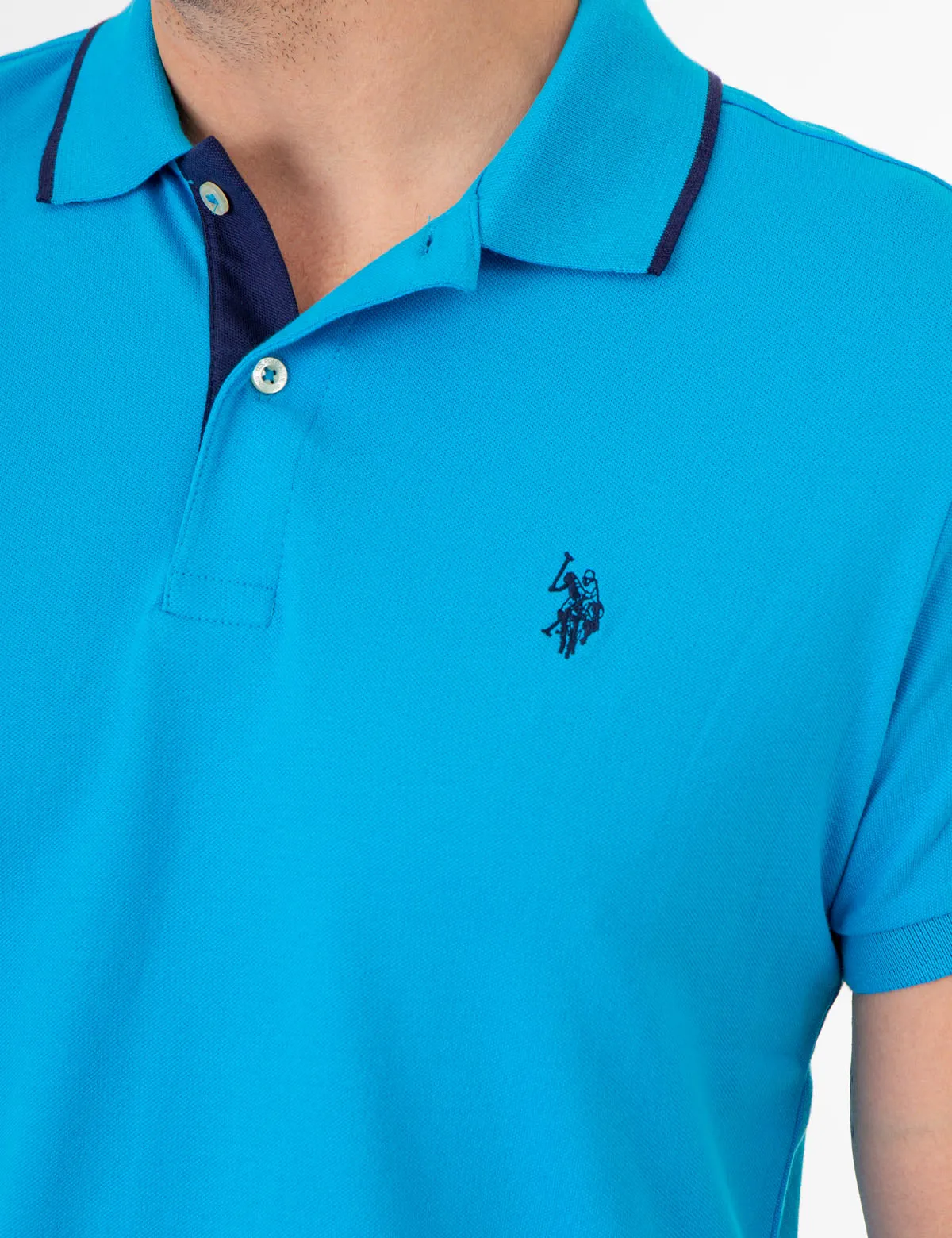 SLIM FIT STRETCH PIQUE SOLID POLO SHIRT