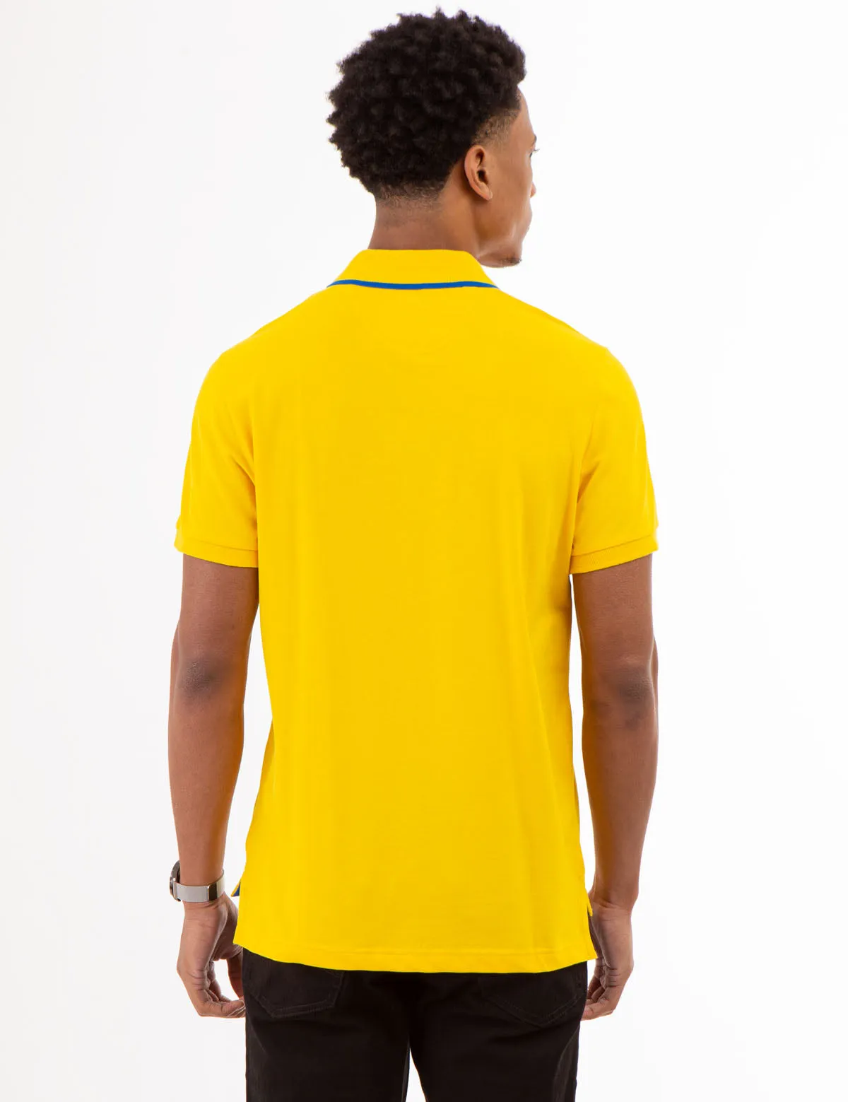 SLIM FIT STRETCH PIQUE SOLID POLO SHIRT