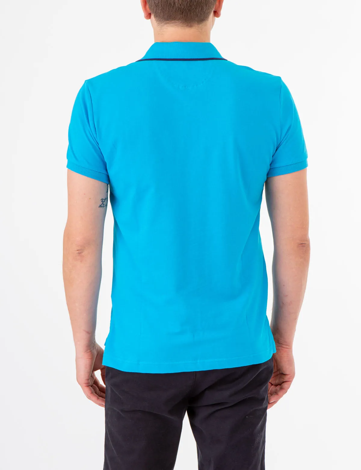 SLIM FIT STRETCH PIQUE SOLID POLO SHIRT