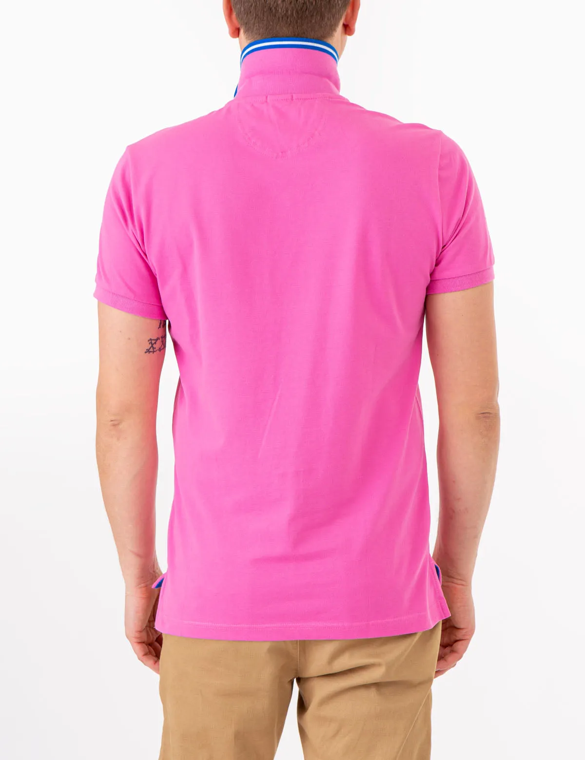 SLIM FIT STRETCH PIQUE SOLID POLO SHIRT
