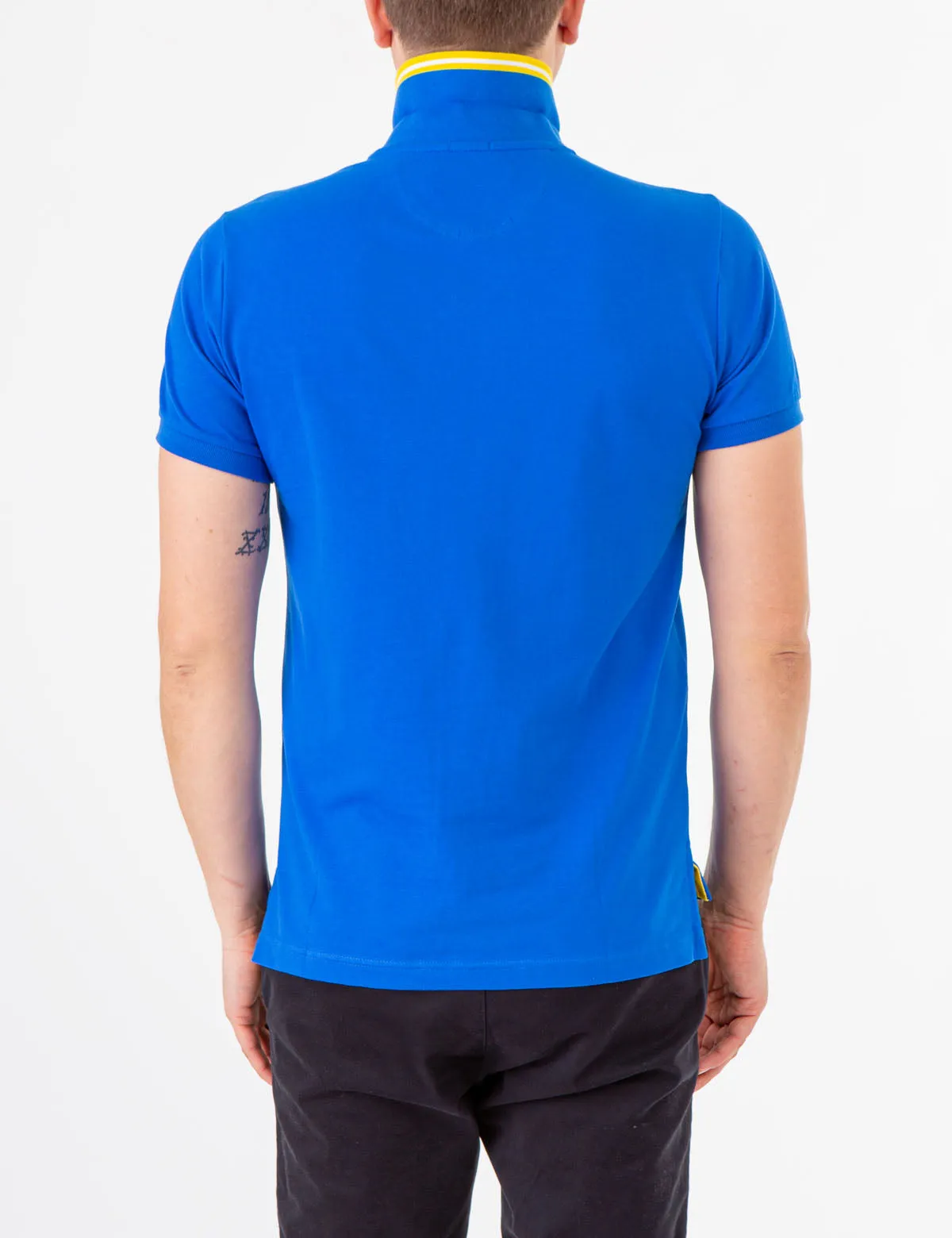 SLIM FIT STRETCH PIQUE SOLID POLO SHIRT