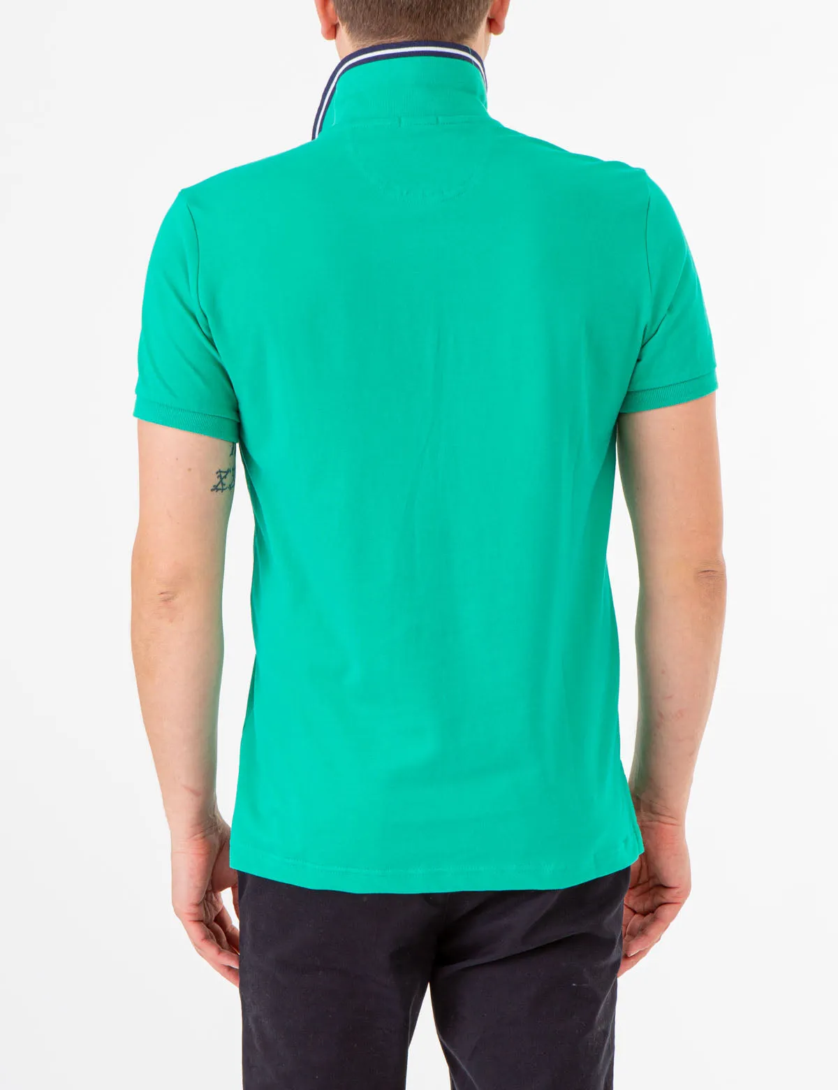 SLIM FIT STRETCH PIQUE SOLID POLO SHIRT