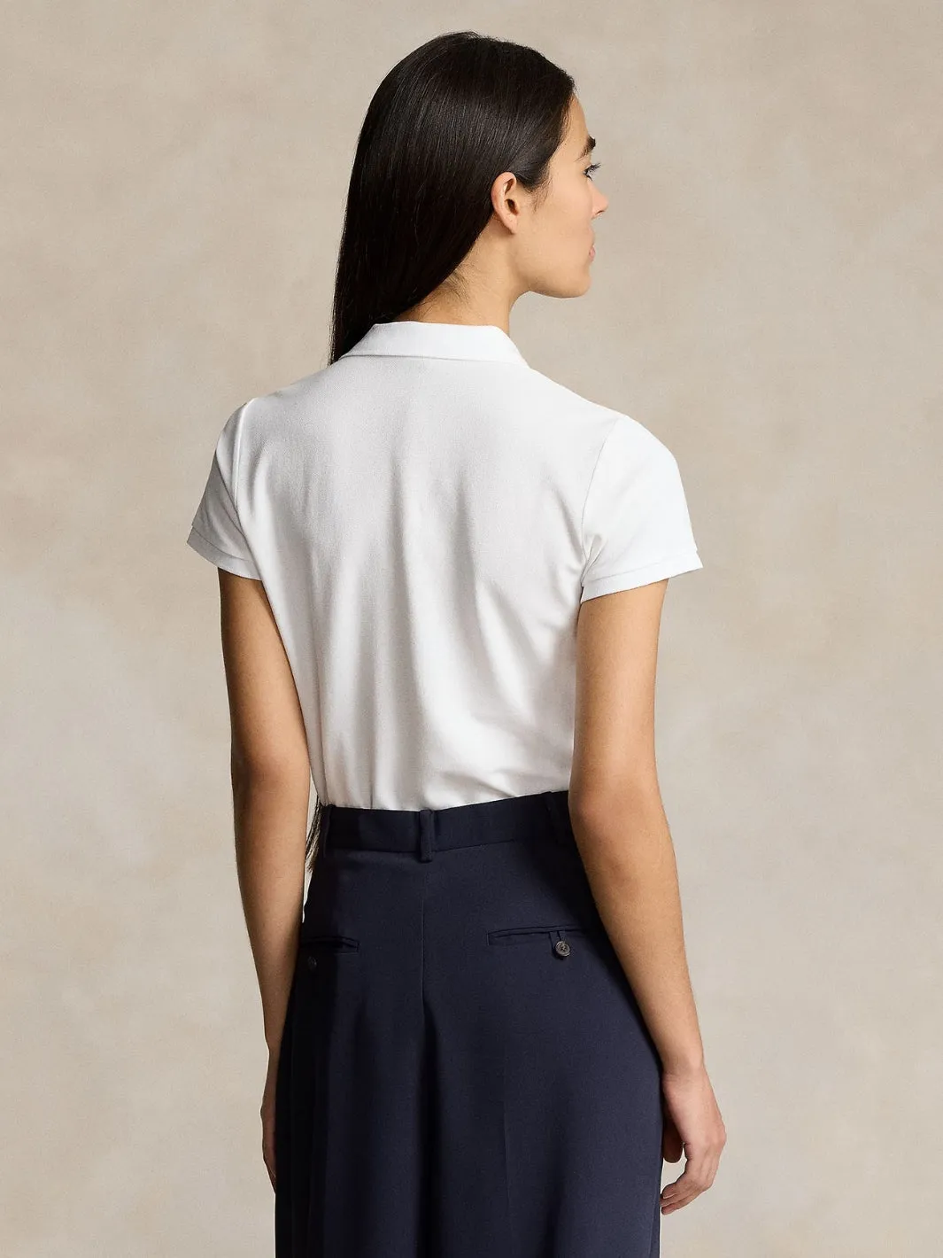 SLIM FIT STRETCH POLO SHIRT Hvit