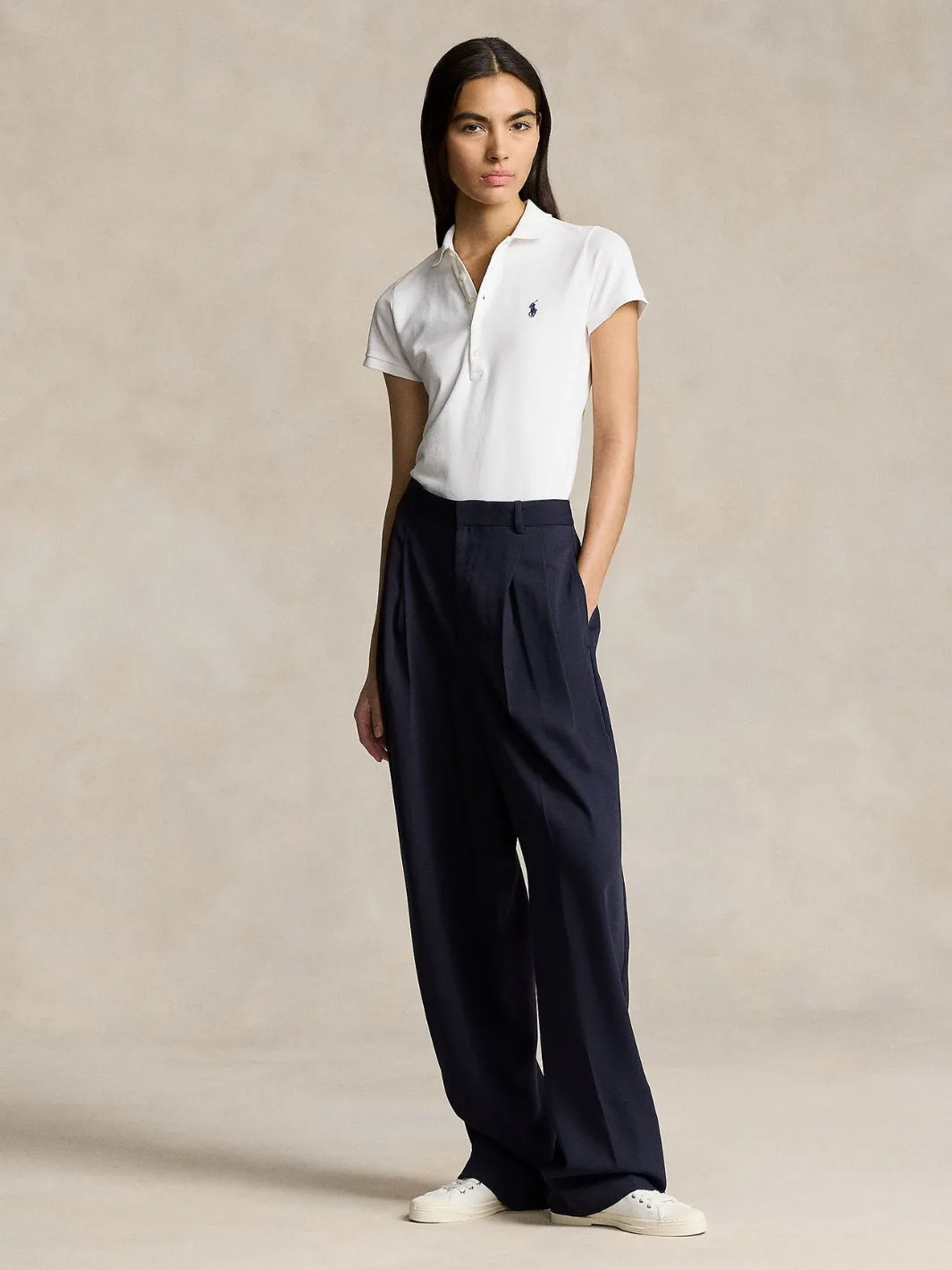 SLIM FIT STRETCH POLO SHIRT Hvit
