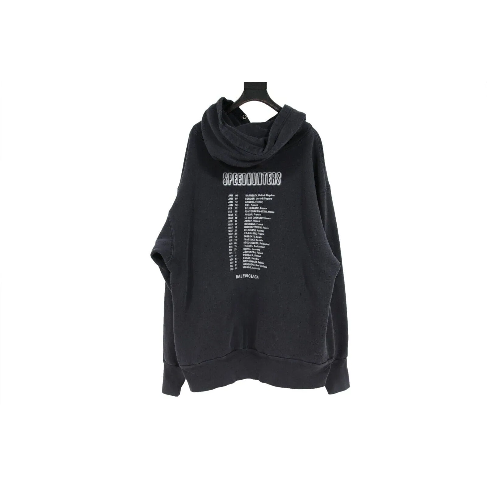 Speedhunter Oversized Vintage Black Hoodie