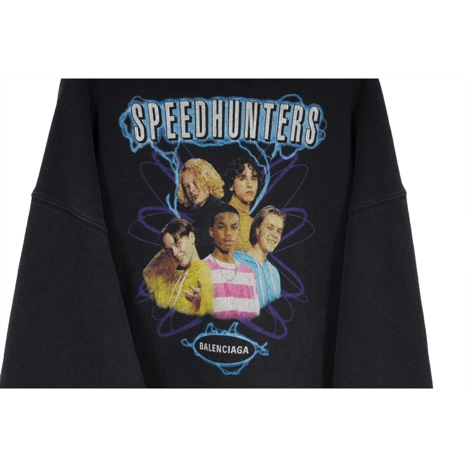 Speedhunter Oversized Vintage Black Hoodie