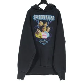 Speedhunter Oversized Vintage Black Hoodie