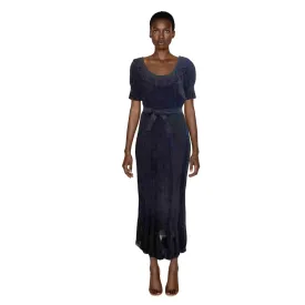Vintage Christian Dior 1974 Pleated Chiffon Gown | Size 27
