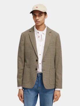 Yarn-dyed checked blazer