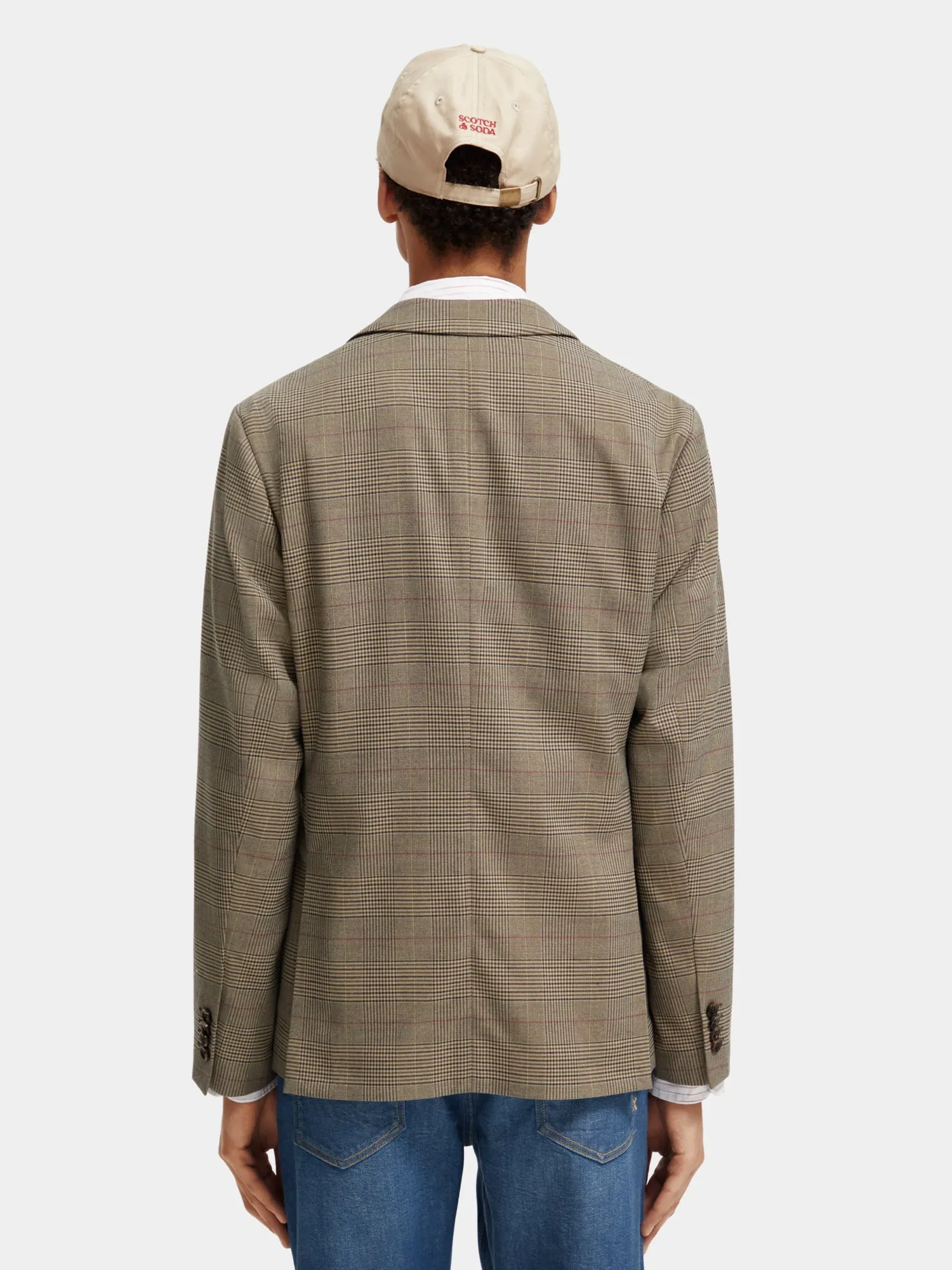Yarn-dyed checked blazer