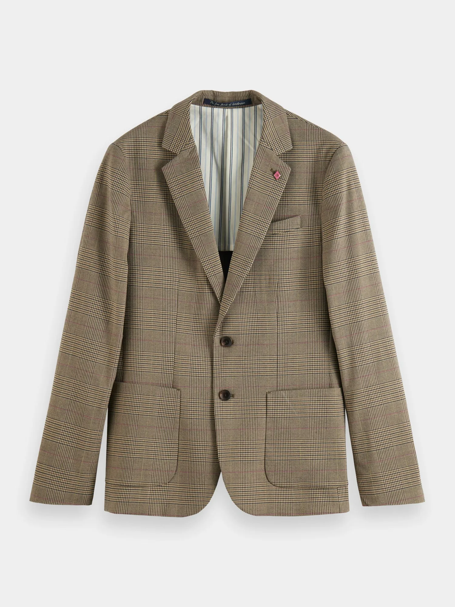 Yarn-dyed checked blazer