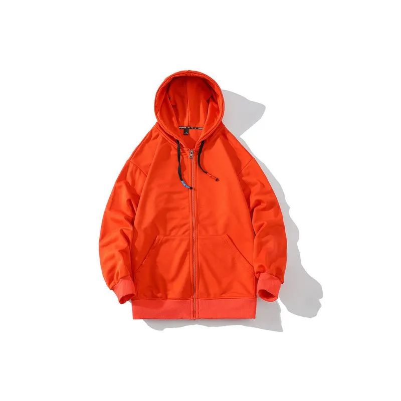Zipper Hoodie Oversized Solid Colors