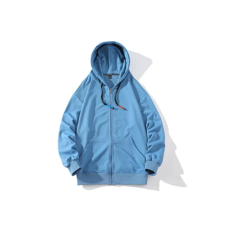 Zipper Hoodie Oversized Solid Colors